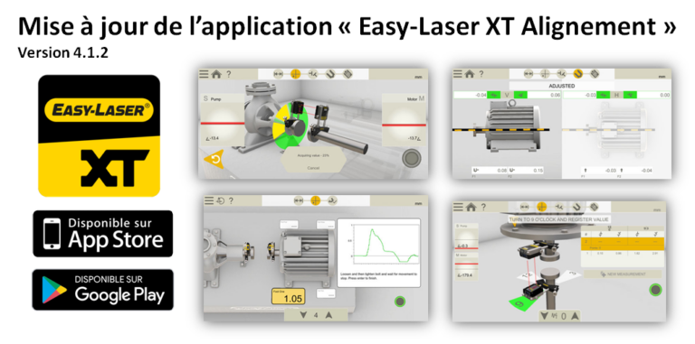 application EasyLaser XT alignement - mise a jour
